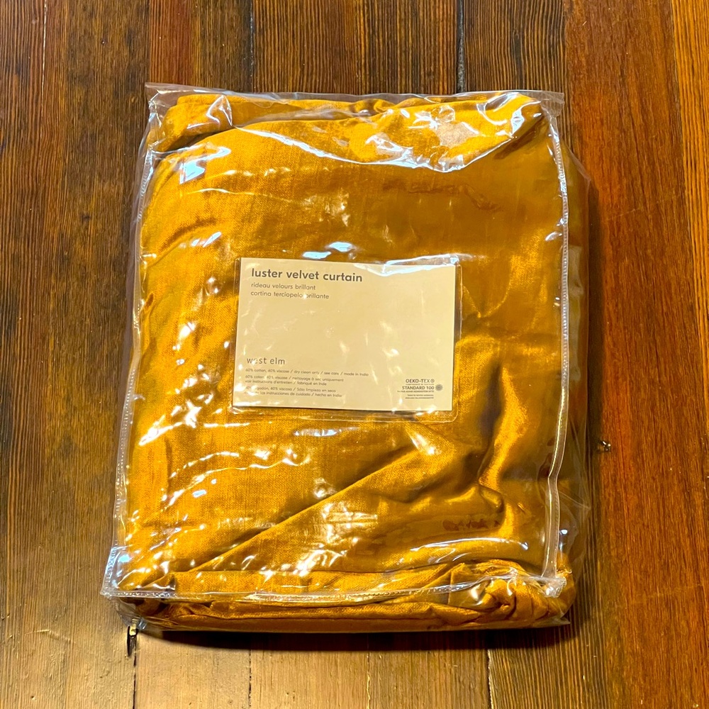 West Elm Luster Velvet Curtains